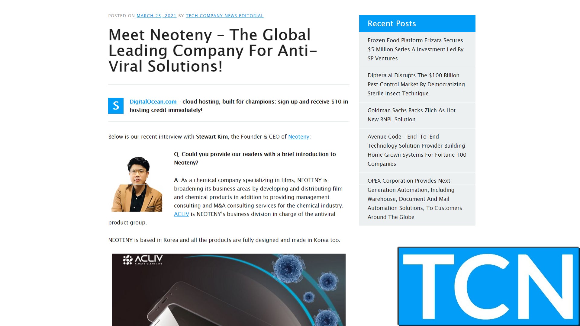 TechCompanyNews – "Meet Neoteny – The Global Leading Company For Anti-Viral Solutions!"